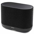 Denon Home 400 Stereo Wireless Smart Speaker - Black - front and top view angled left