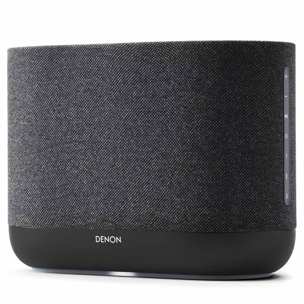 Denon Home 400 Stereo Wireless Smart Speaker - Black - front view angled left