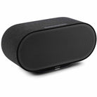 Denon Home 600 Stereo Wireless Smart Speaker - Black - front and top view angled right