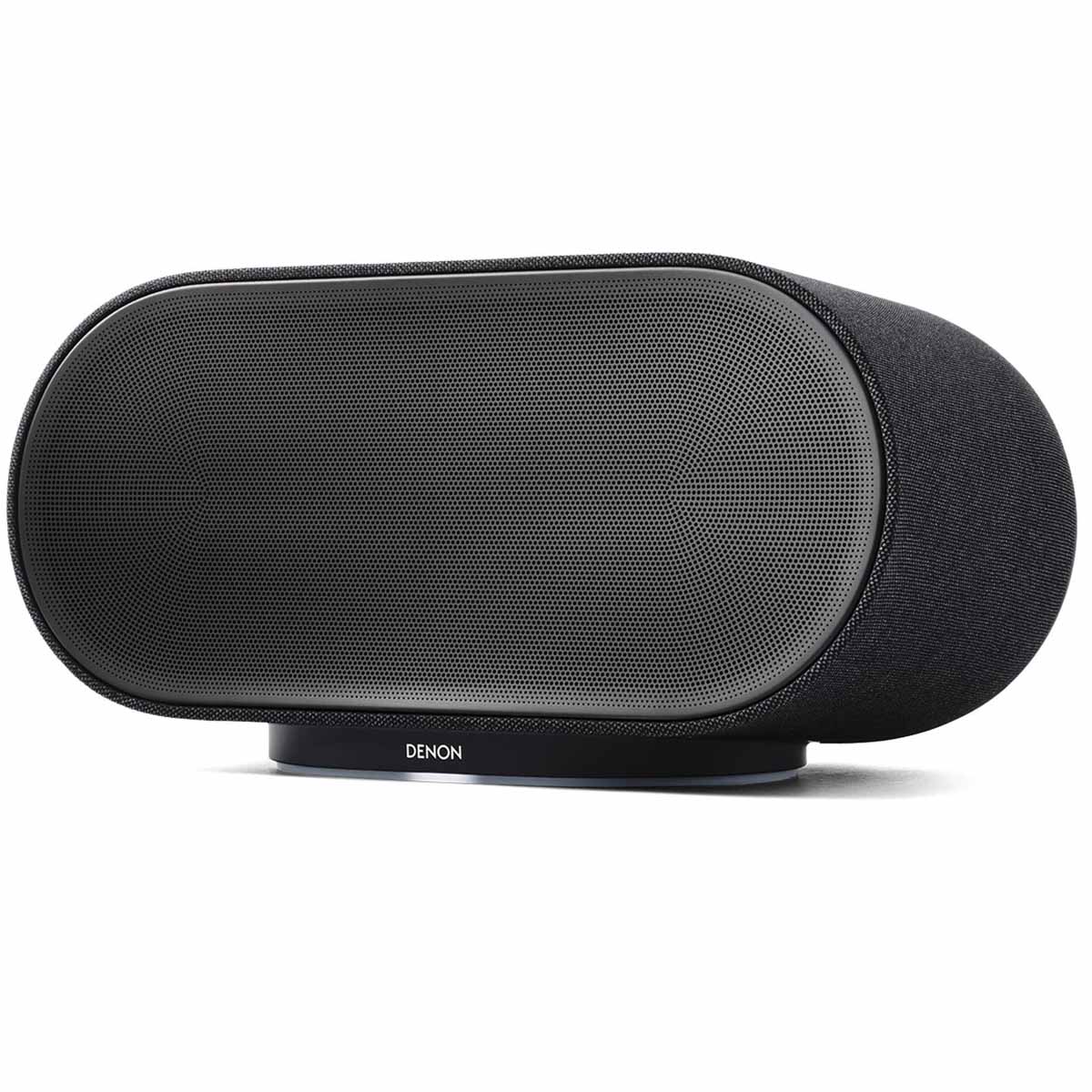 Denon Home 600 Stereo Wireless Smart Speaker - Black - front view angled left