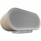 Denon Home 600 Stereo Wireless Smart Speaker - Silver - low angle side view angled right