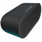 Denon Home 600 Stereo Wireless Smart Speaker - Black - high angle top and side view angled right