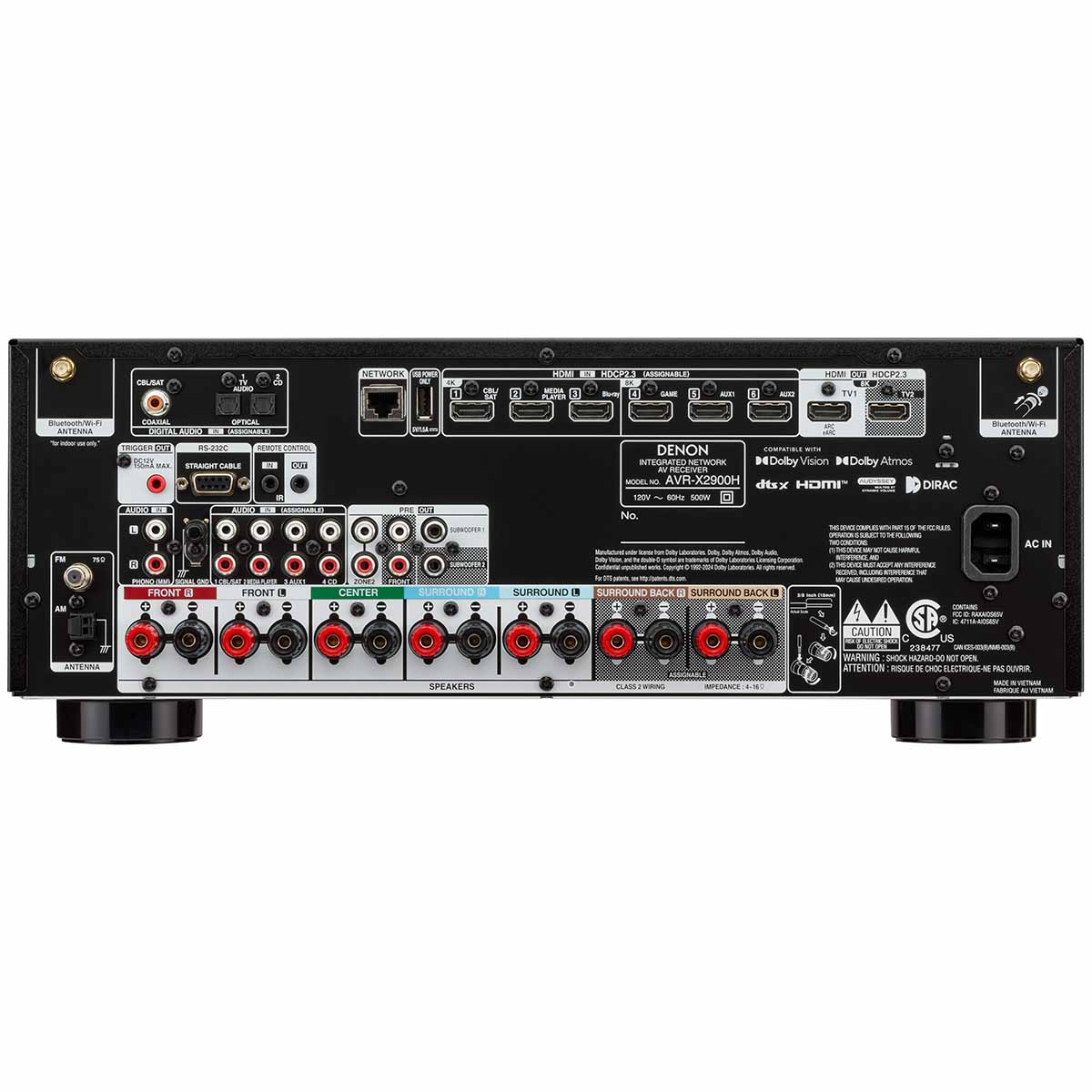 DENON:AVR-X2900H-BLK 3