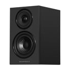 Wharfedale Diamond 12.0i 2-Way Bookshelf Speakers - single black speaker front view angled left without grille