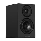 Wharfedale Diamond 12.0i 2-Way Bookshelf Speakers - single black speaker front view angled right without grille