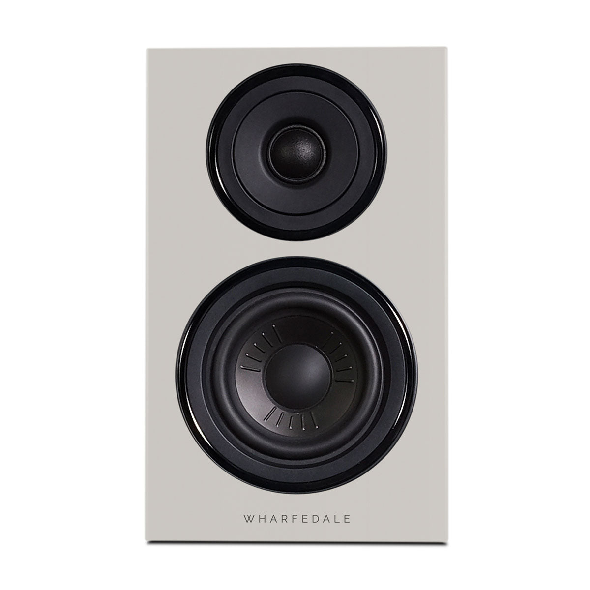 Wharfedale Diamond 12.0i 2-Way Bookshelf Speakers - single grey speaker front view without grille