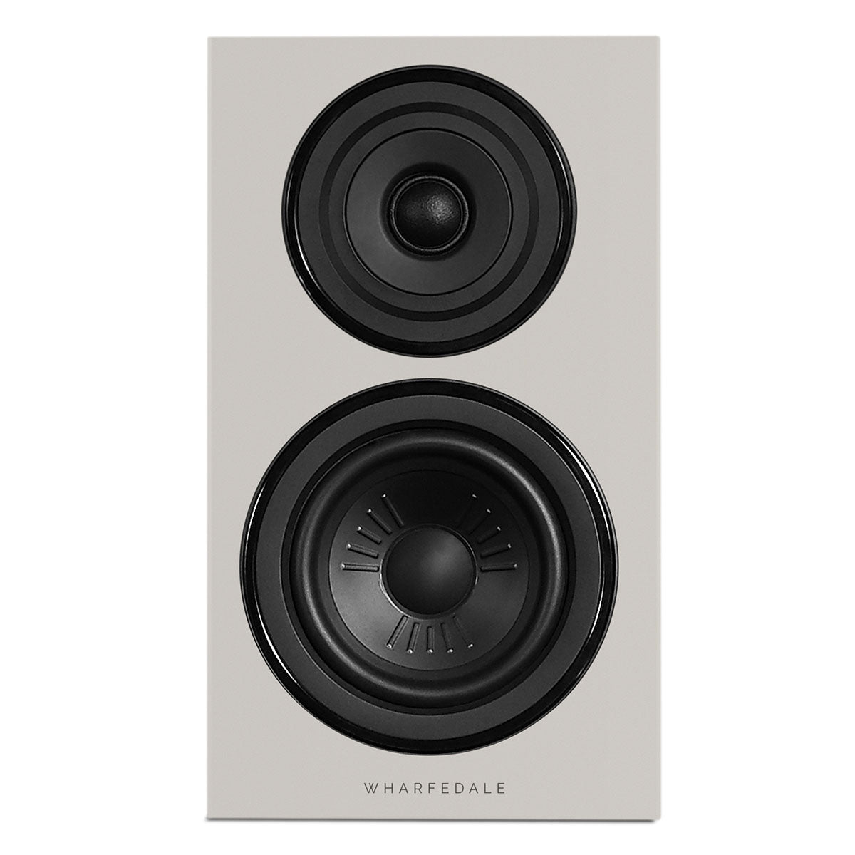 Wharfedale Diamond 12.1i 2-Way Bookshelf Speakers - single grey speaker front view without grille