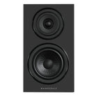 Wharfedale Diamond 12.1i 2-Way Bookshelf Speakers - single walnut speaker front view angled left with grille