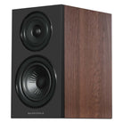 Wharfedale Diamond 12.1i 2-Way Bookshelf Speakers - single walnut speaker front view angled left without grille