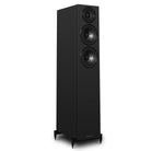 Wharfedale Diamond 12.3i 2.5-Way Floorstanding Speakers - single black speaker front view angled right without grille