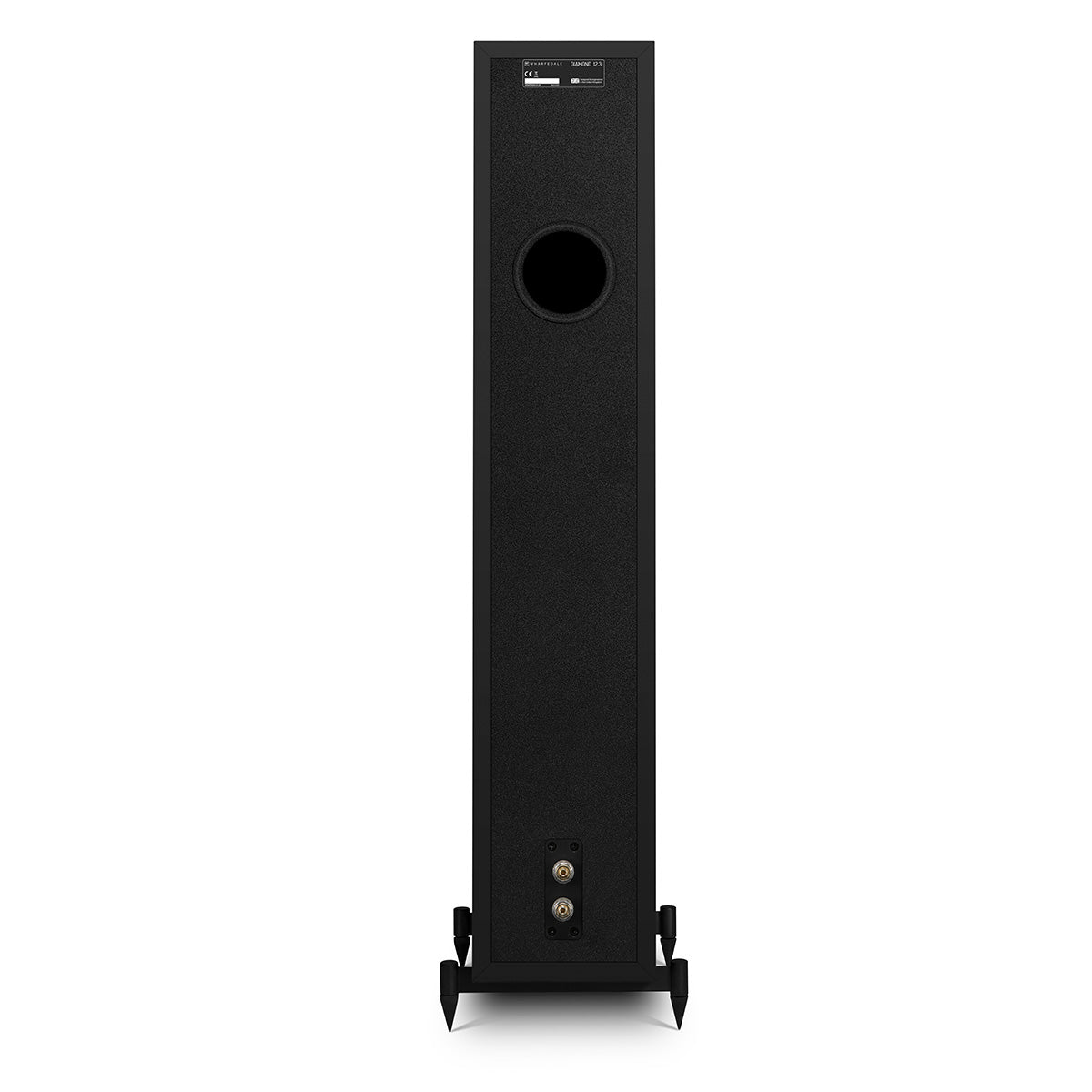 Wharfedale Diamond 12.3i 2.5-Way Floorstanding Speakers - single black speaker rear view