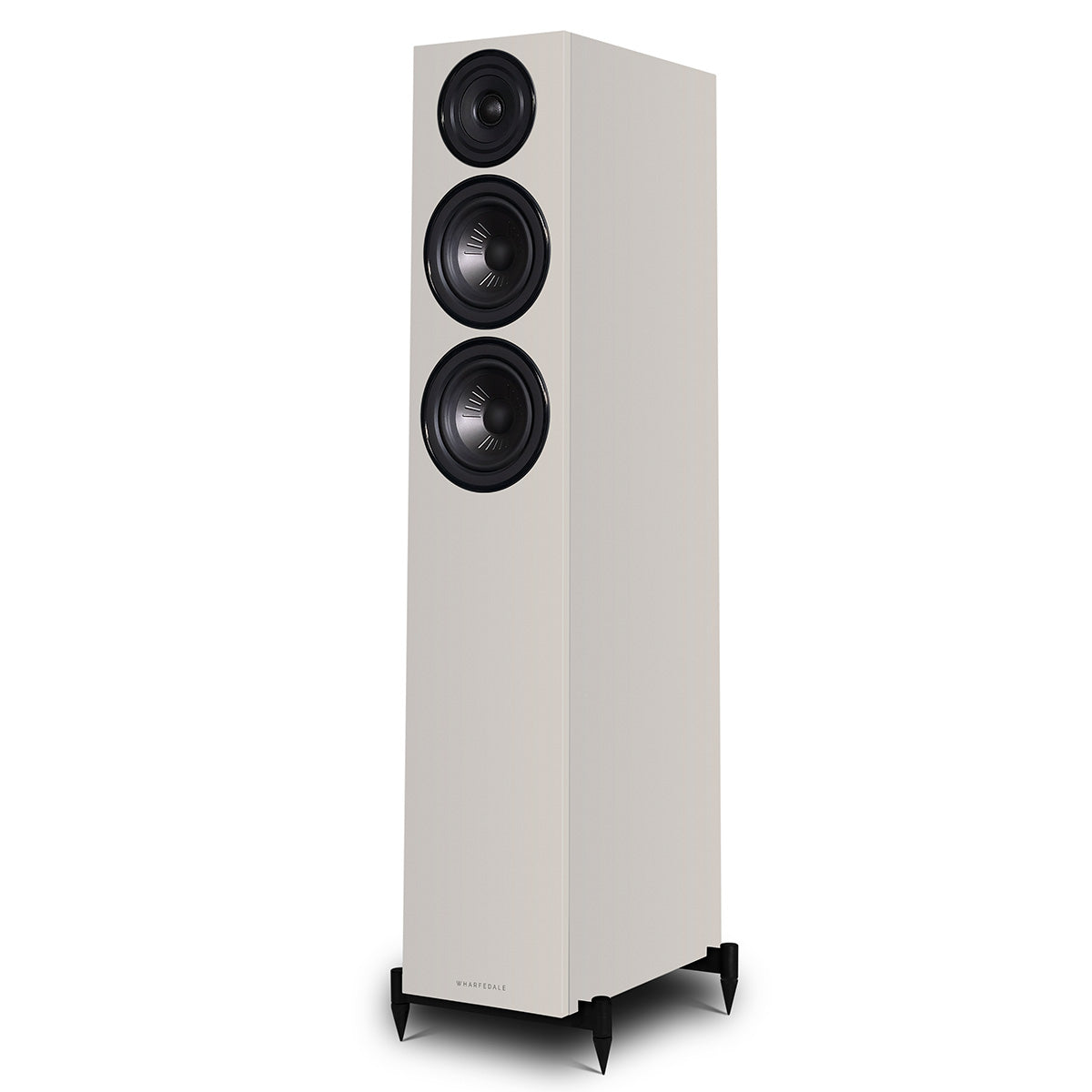 Wharfedale Diamond 12.3i 2.5-Way Floorstanding Speakers - single grey speaker front view angled left without grille