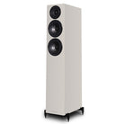 Wharfedale Diamond 12.3i 2.5-Way Floorstanding Speakers - single grey speaker front view angled left without grille