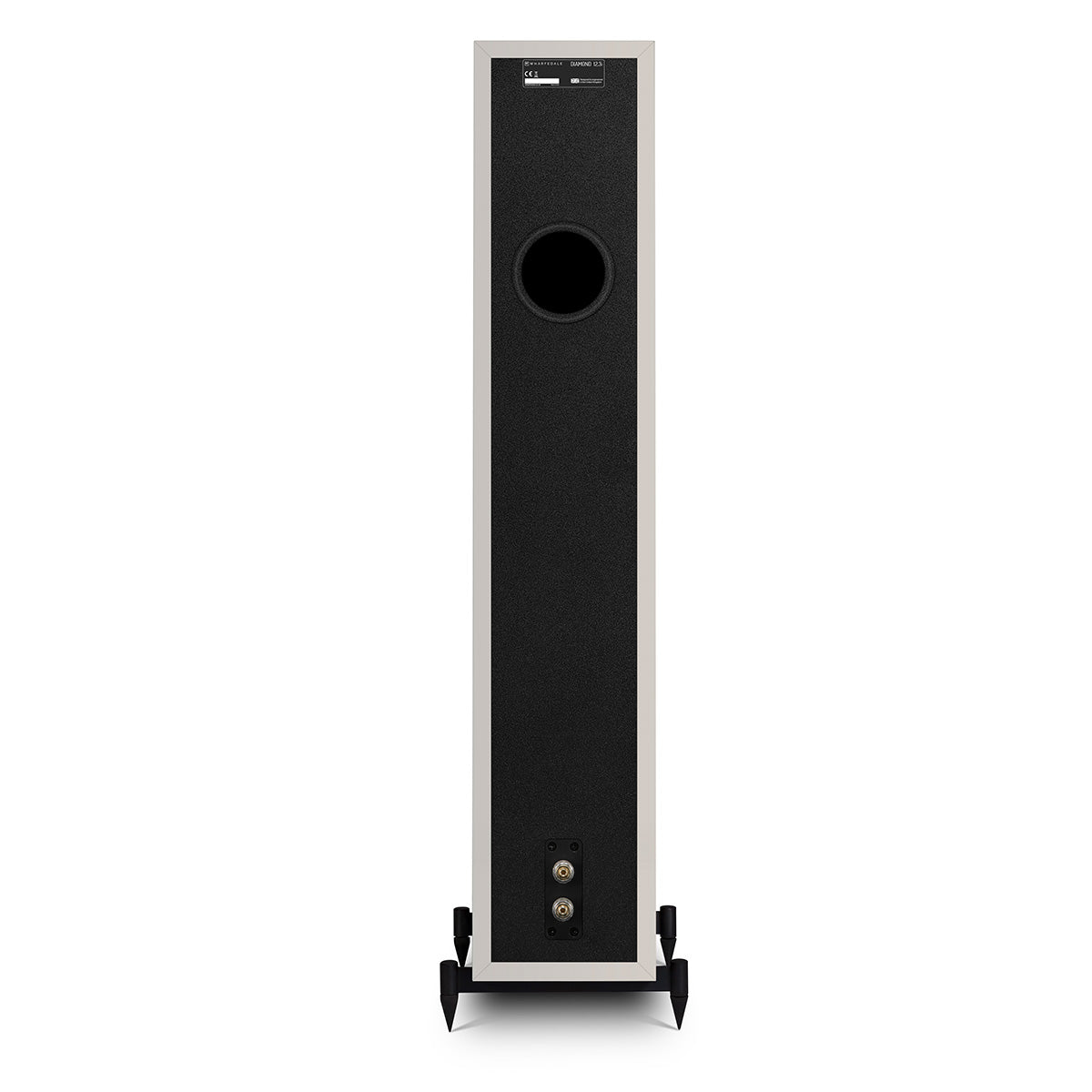 Wharfedale Diamond 12.3i 2.5-Way Floorstanding Speakers - single grey speaker rear view