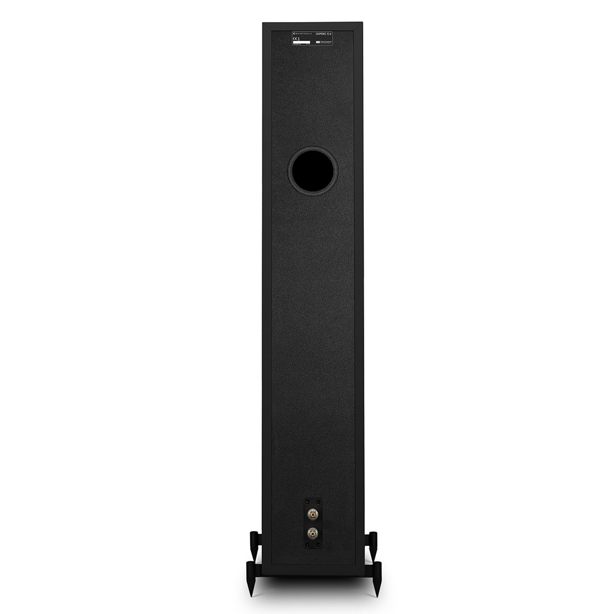 Wharfedale Diamond 12.4i 2.5-Way Floorstanding Speakers - single black speaker rear view