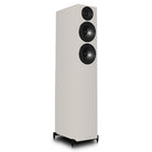 Wharfedale Diamond 12.4i 2.5-Way Floorstanding Speakers - single grey speaker front view angled right without grille