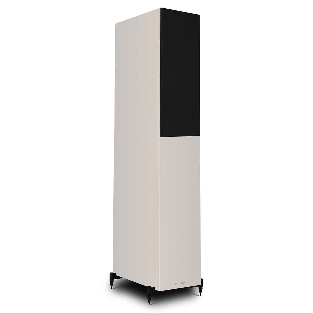 Wharfedale Diamond 12.4i 2.5-Way Floorstanding Speakers - single grey speaker front view angled right with grille