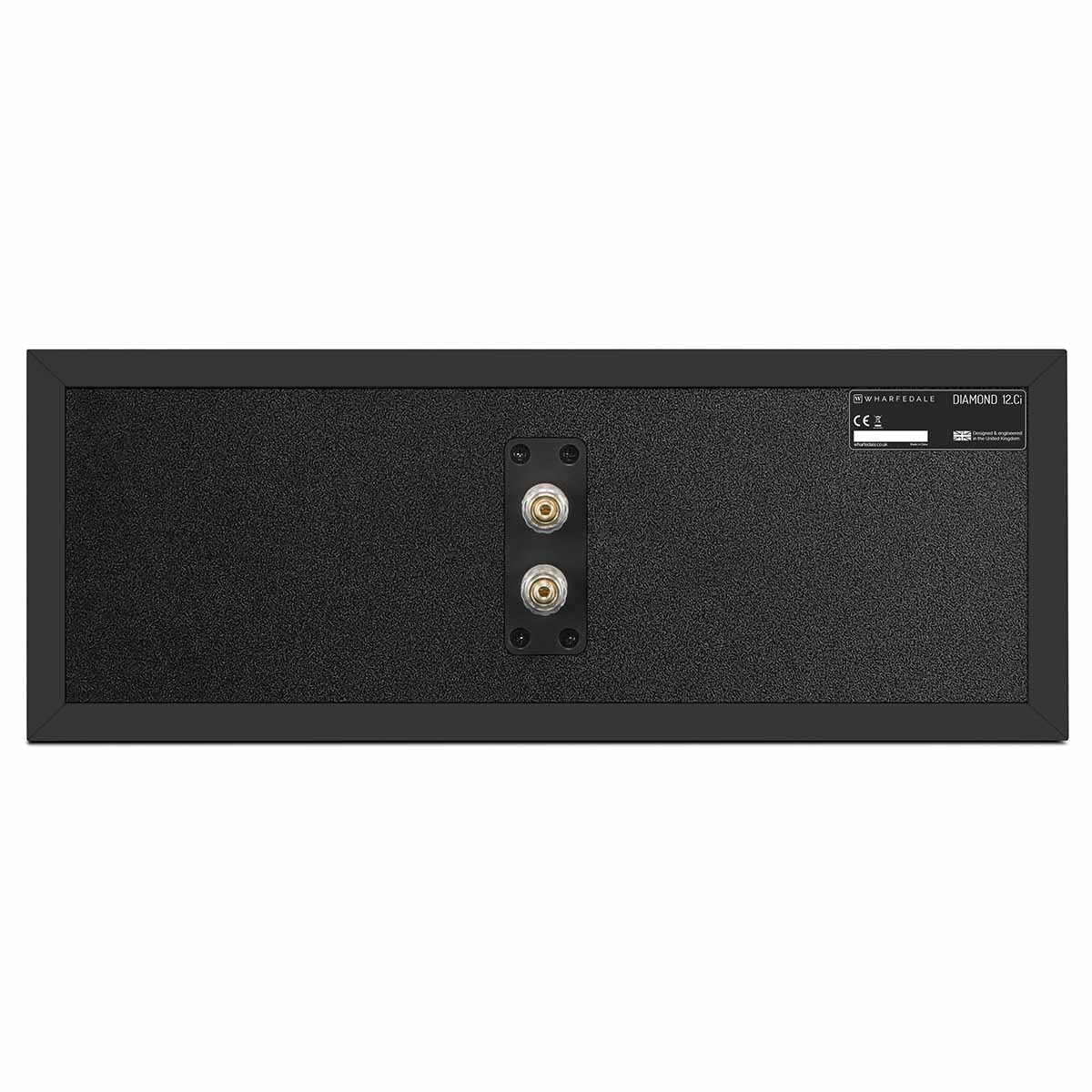 Wharfedale Diamond 12.Ci 2-Way Centre Speaker - single black speaker rear view