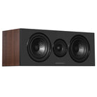 Wharfedale Diamond 12.Ci 2-Way Centre Speaker - single walnut speaker front view angled right without grille