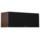 Wharfedale Diamond 12.Ci 2-Way Centre Speaker - single walnut speaker front view angled right with grille