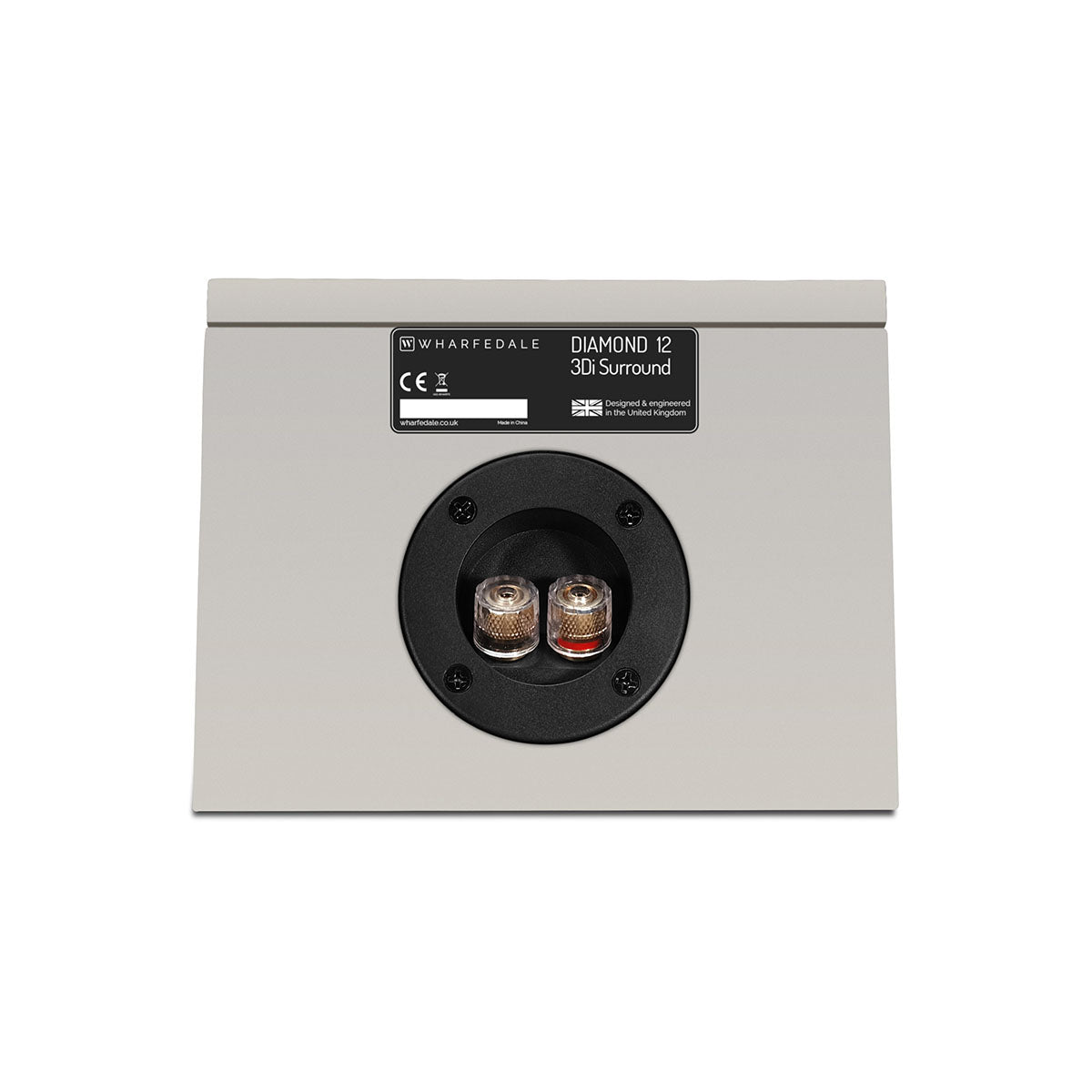 Wharfedale Diamond 12.3Di Surround Channel Speakers - single grey speaker rear view