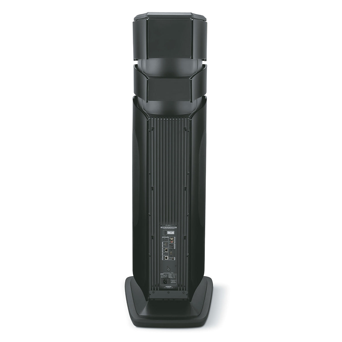 Focal Diva Alta Utopia 4-Way Active Wireless Loudspeaker - single Black High Gloss speaker - rear view