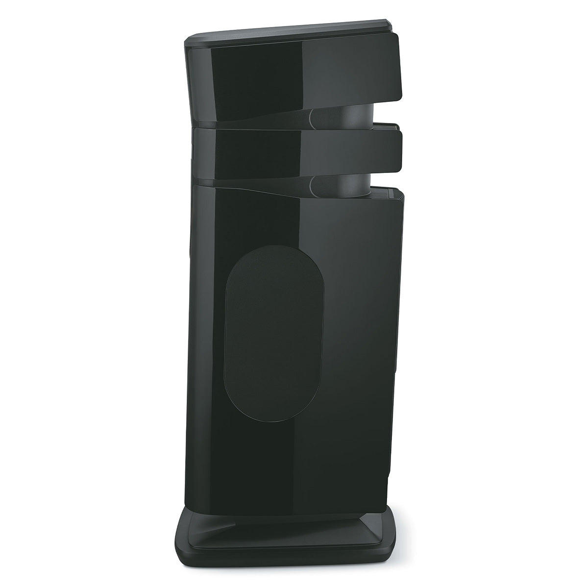 Focal Diva Alta Utopia 4-Way Active Wireless Loudspeaker - single Black High Gloss speaker - side view facing left