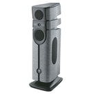 Focal Diva Alta Utopia 4-Way Active Wireless Loudspeaker - single Grey Felt speaker with grilles - front view angled left
