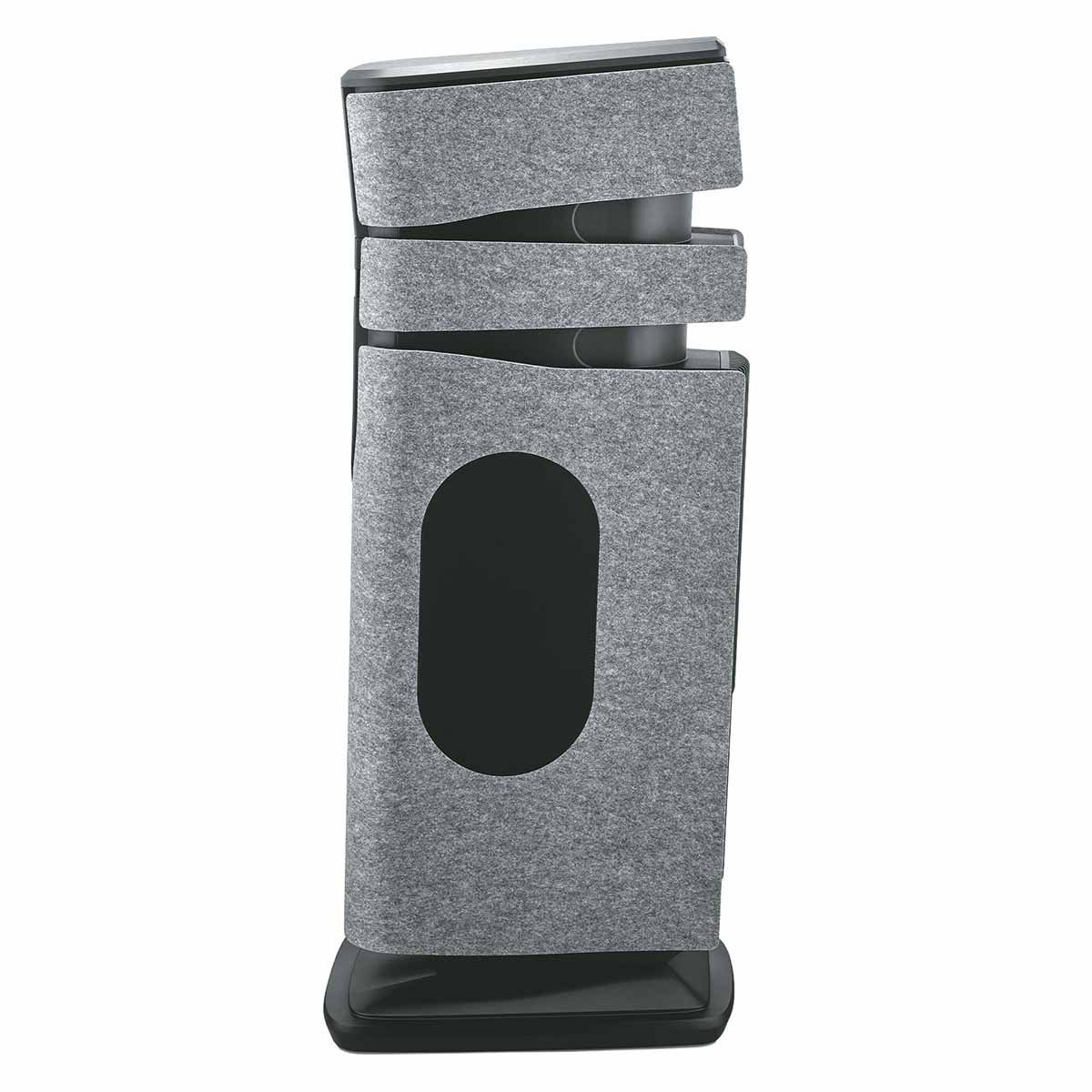 Focal Diva Alta Utopia 4-Way Active Wireless Loudspeaker - single Grey Felt speaker - side view facing left