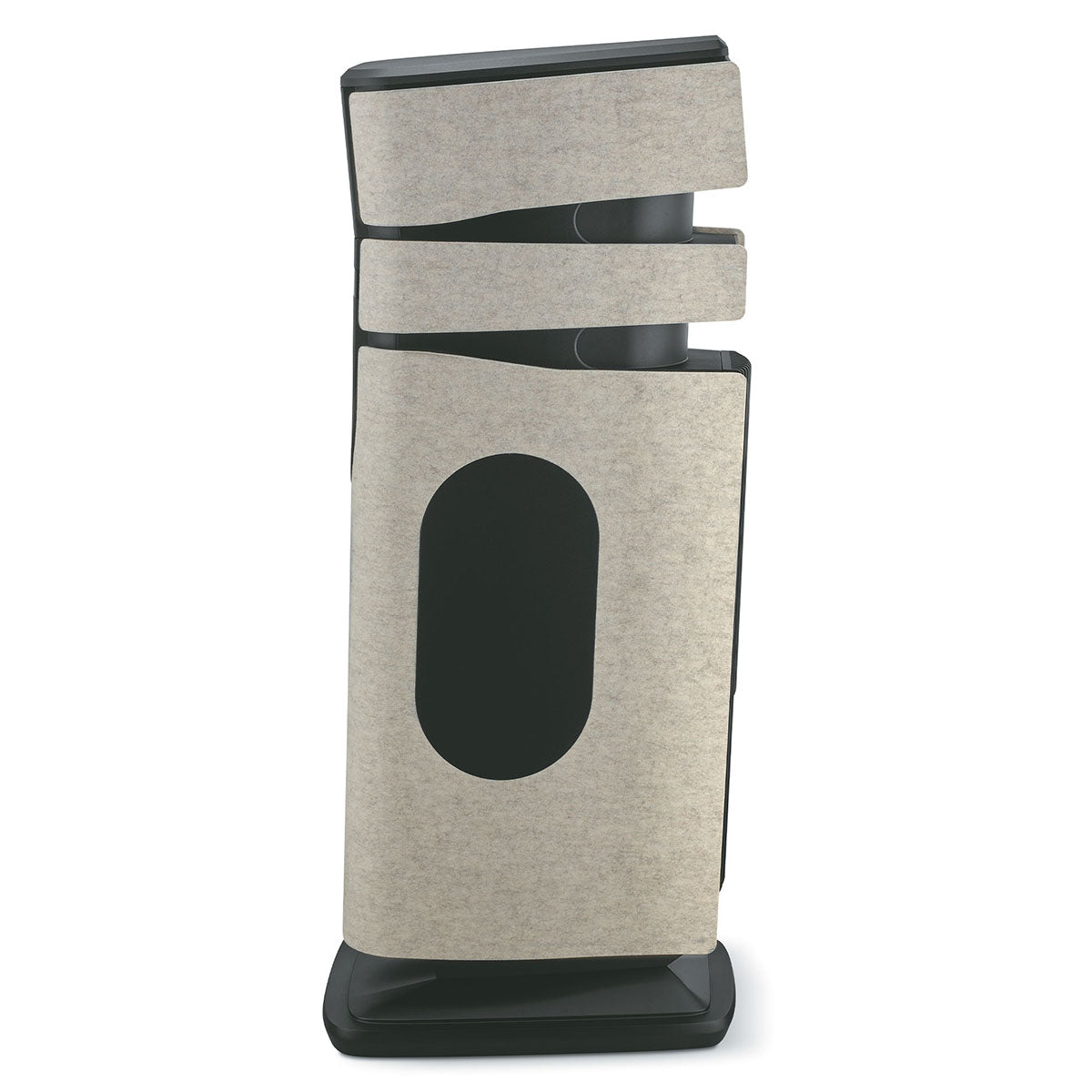 Focal Diva Alta Utopia 4-Way Active Wireless Loudspeaker - single Ivory Felt speaker - side view facing left