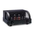 PrimaLuna Evo 400 Tube Preamplifier - Black - front view angled right with grille