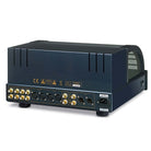 PrimaLuna Evo 400 Tube Preamplifier - Black - rear view angled left with grille