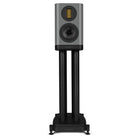 Wharfedale Evo 5.1 5-inch 2-way Bookshelf Speaker - Grey - single speaker on stand without grille front view