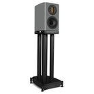 Wharfedale Evo 5.1 5-inch 2-way Bookshelf Speaker - Grey - single speaker on stand without grille angled right