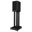 Wharfedale Evo 5.1 5-inch 2-way Bookshelf Speaker - Black - single speaker on stand with grille angled left