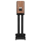 Wharfedale Evo 5.1 5-inch 2-way Bookshelf Speaker - Walnut - single speaker on stand rear view