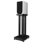 Wharfedale Evo 5.1 5-inch 2-way Bookshelf Speaker - White - single speaker on stand with grille angled left