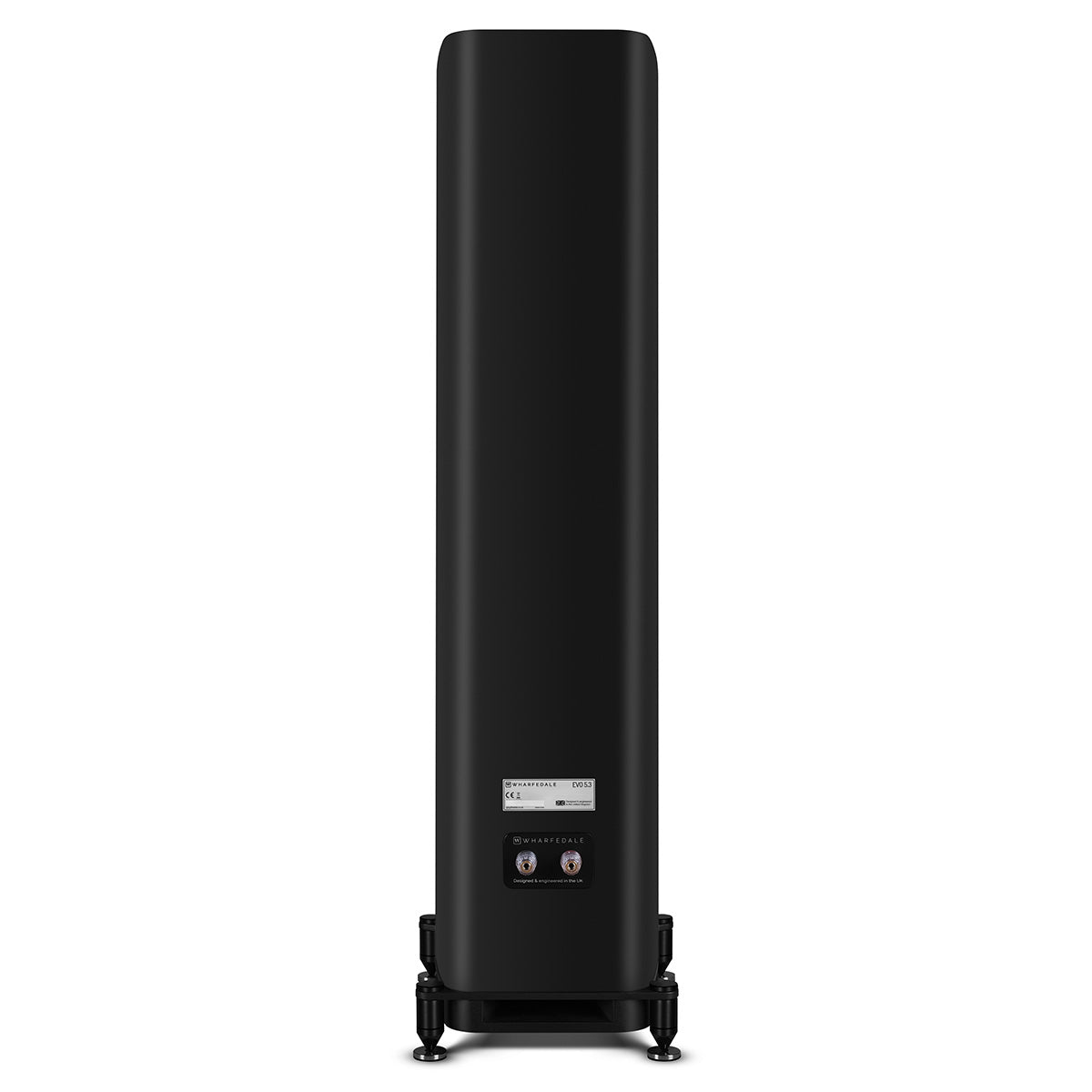 Wharfedale Evo 5.3 Dual 5-inch 3-way Floorstanding Speakers - Black - single speaker rear view
