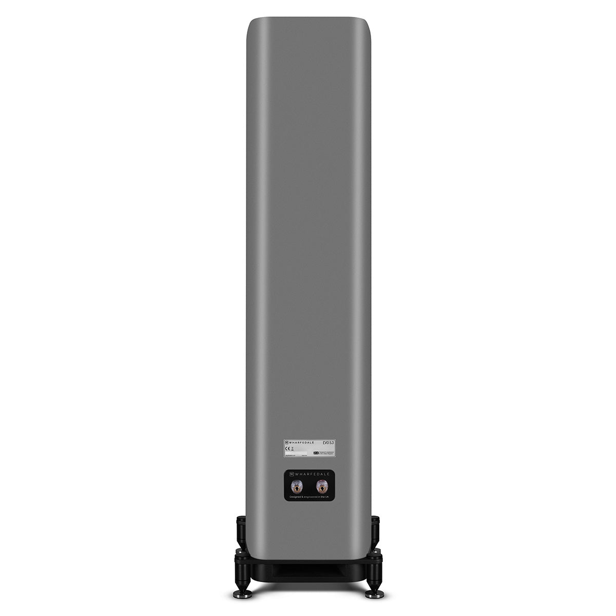 Wharfedale Evo 5.3 Dual 5-inch 3-way Floorstanding Speakers - Grey - single speaker rear view