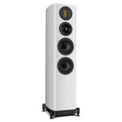 Wharfedale Evo 5.3 Dual 5-inch 3-way Floorstanding Speakers - White - single speaker without grille angled right