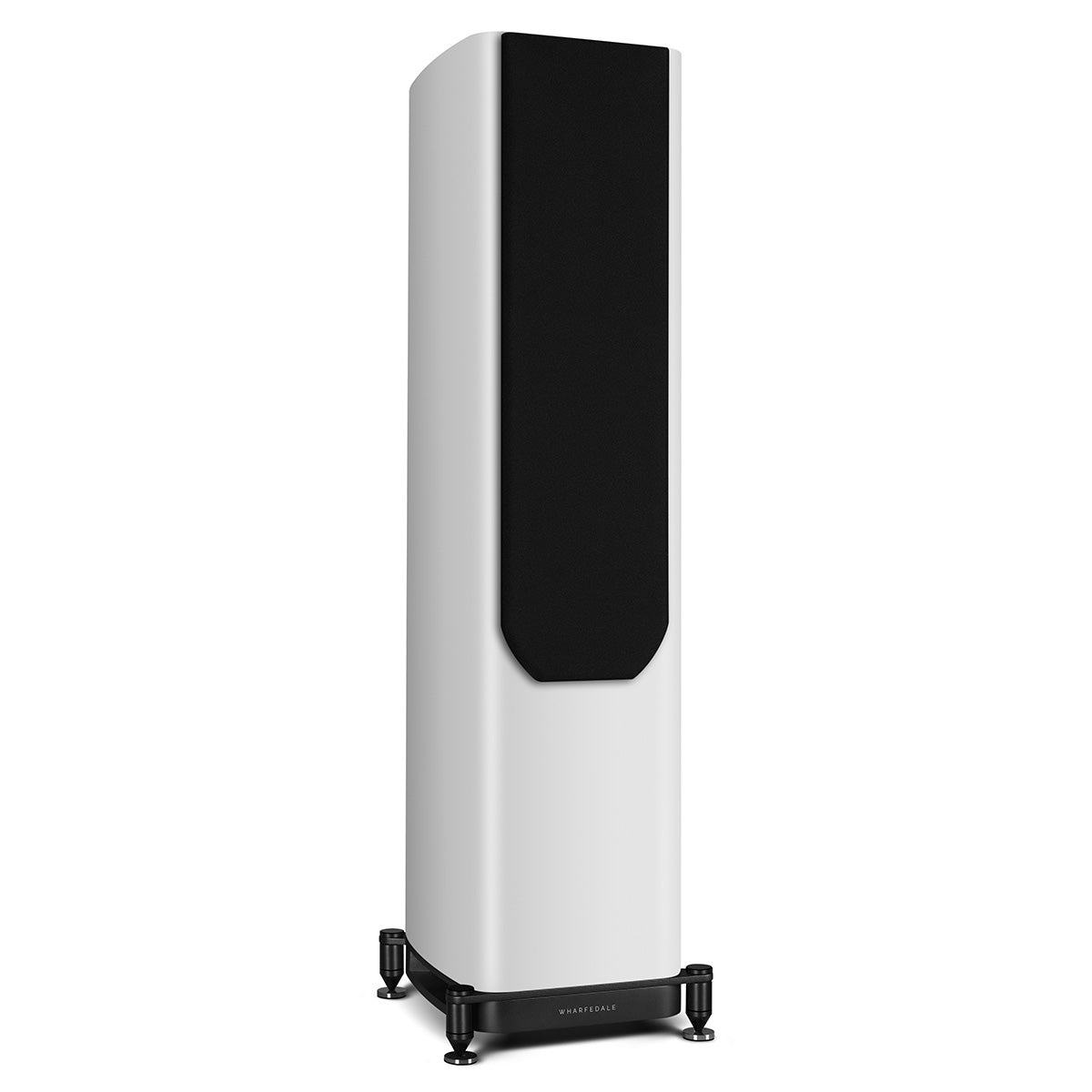 Wharfedale Evo 5.3 Dual 5-inch 3-way Floorstanding Speakers - White - single speaker with grille angled right