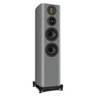 Wharfedale Evo 5.4 Dual 6-inch 3-way Floorstanding Speakers - Grey - single speaker without grille angled right