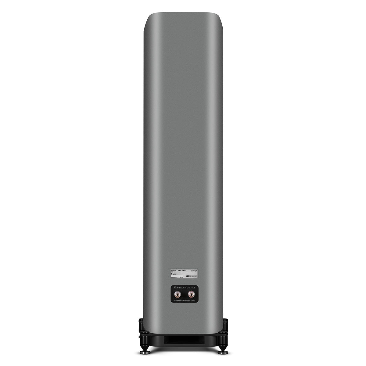 Wharfedale Evo 5.4 Dual 6-inch 3-way Floorstanding Speakers - Grey - single speaker rear view
