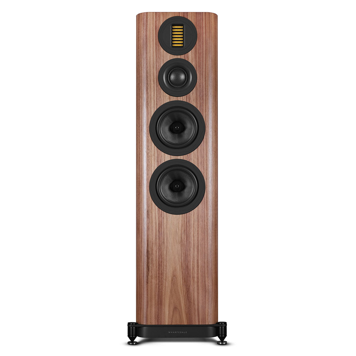 Wharfedale Evo 5.4 Dual 6-inch 3-way Floorstanding Speakers - Walnut - single speaker without grille front view