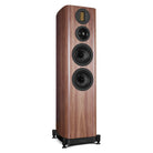 Wharfedale Evo 5.4 Dual 6-inch 3-way Floorstanding Speakers - Walnut - single speaker with grille angled right