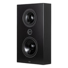 Lyngdorf FR-1 Speaker front view angled left black unit without grille