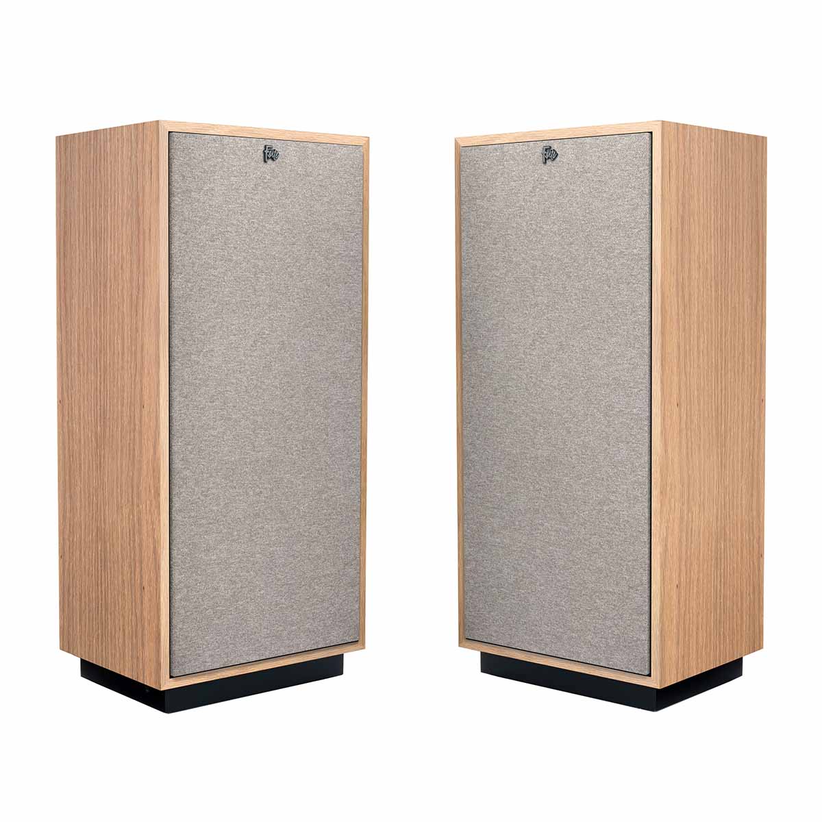 Klipsch Forte IV Speakers pair of red oak speakers angled inward