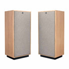 Klipsch Forte IV Speakers pair of red oak speakers angled inward