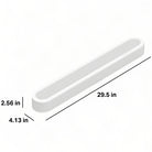 Sonos Beam Ultra Soundbar - white - front and top view angled right with measurements in inches