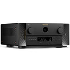 Marantz AV 30 HEOS Reference 11.4-Channel Balanced AV Preamplifier - front view angled right with front panel open revealing display and buttons